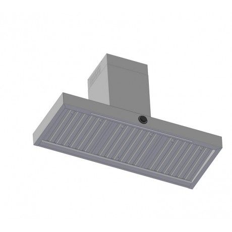 AIRFORCE AIRFORCE Vis Boxy IX/A/120 120cm Inox Απορροφητήρας Εντοιχιζόμενος Τζάκι